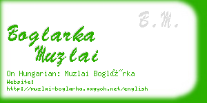 boglarka muzlai business card